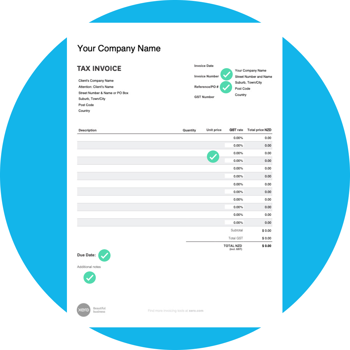 Free Invoice Template Download A Customisable Invoice Format Xero NZ