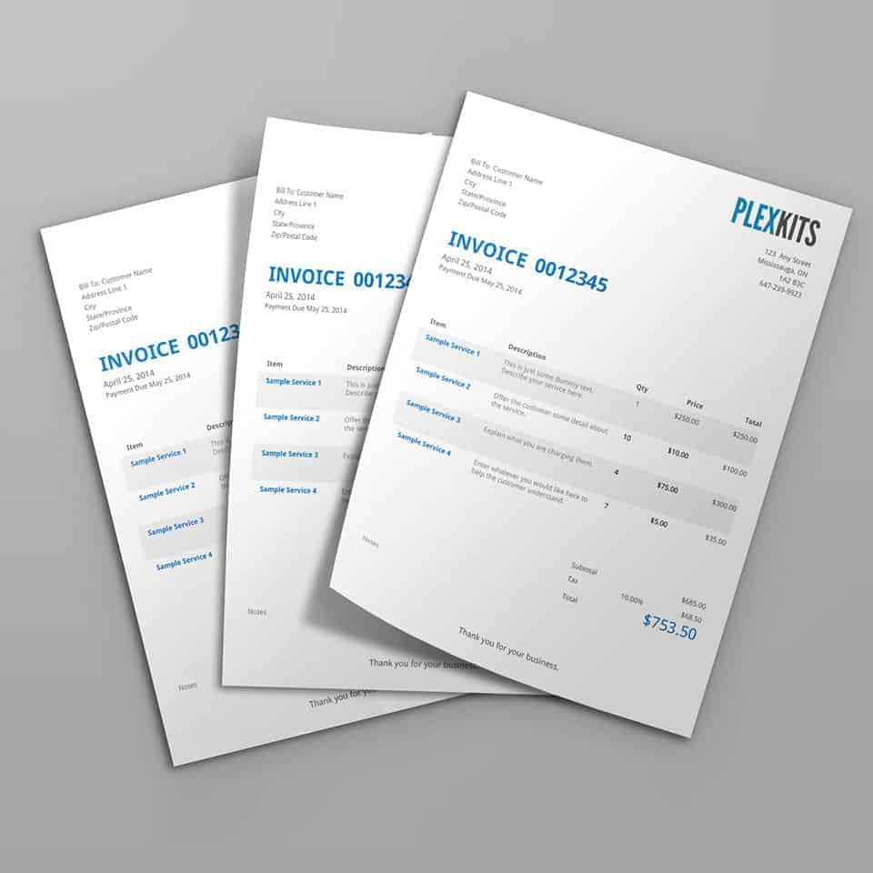 Free Invoice Template Pdf Invoice Template Blank Simple Printables 