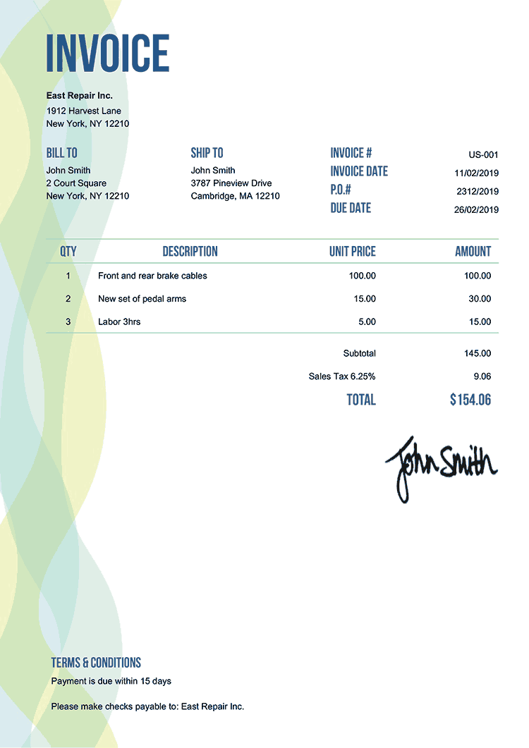Free Invoice Template Word Forms Print Email As PDF