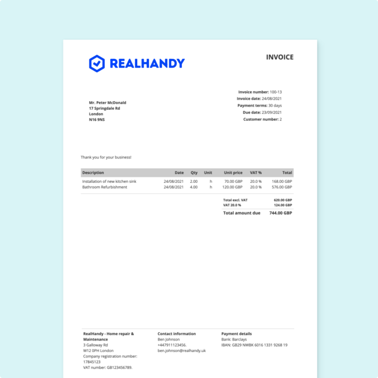 Free Invoice Templates Customize In Word PDF Excel Square 59 OFF