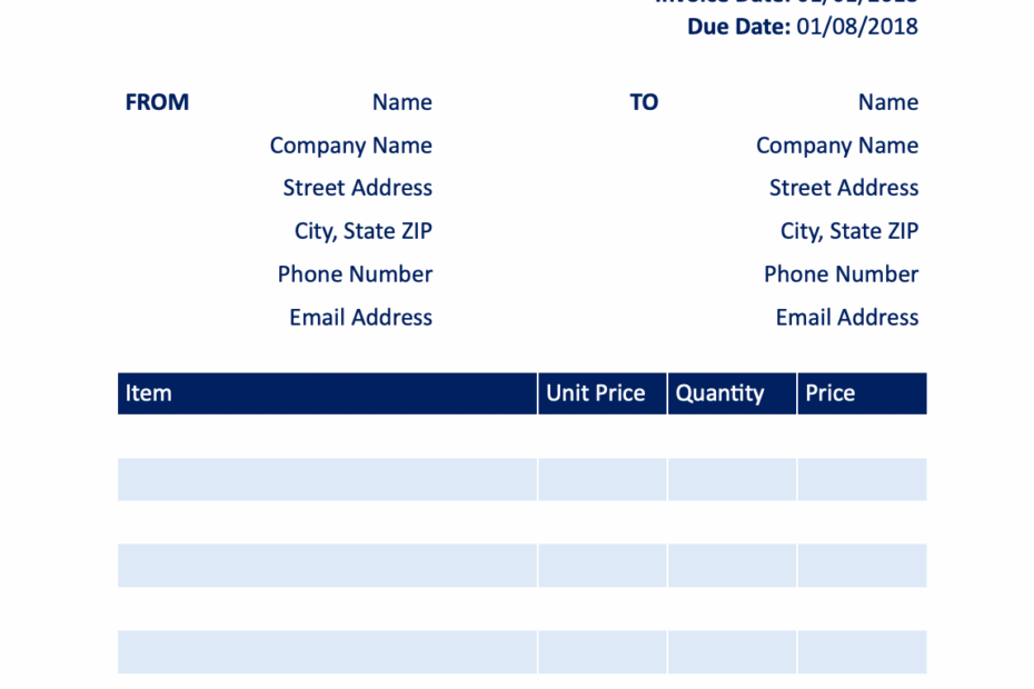 Free Invoice Templates Printable PDF Word Excel 54 OFF