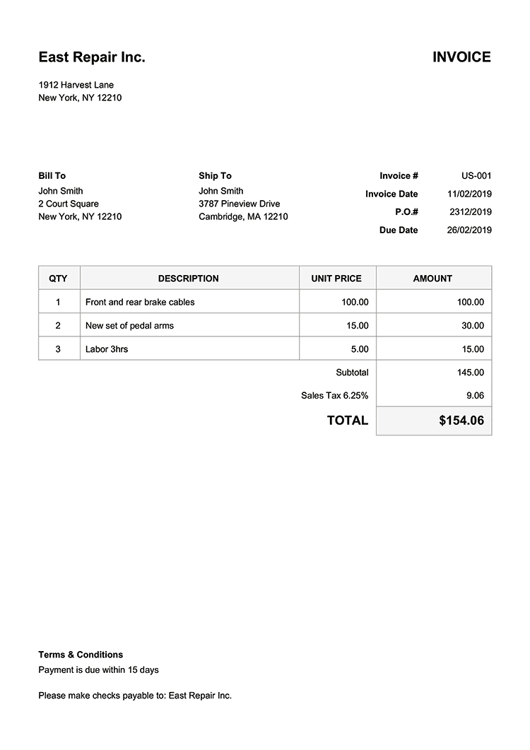 Free Invoices Online Printable Free Printable