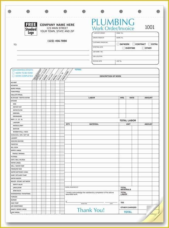 Free Plumbing Templates Of Plumbing Invoice Template 
