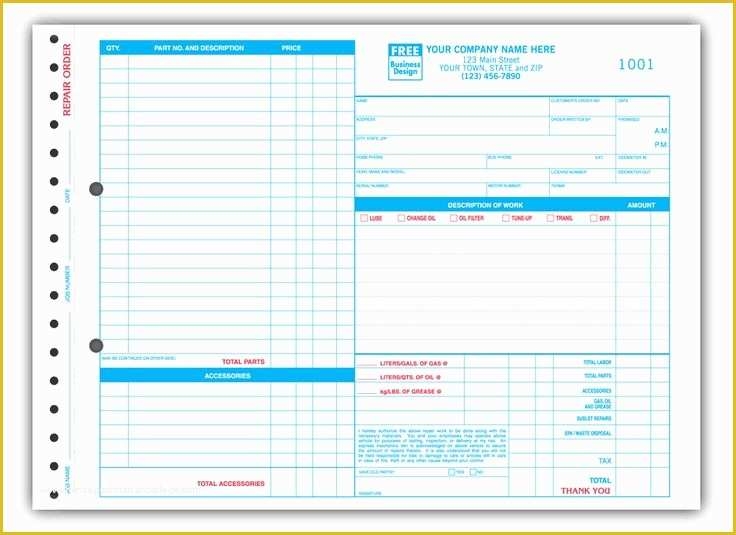 Free Printable Auto Repair Invoice Template Of 17 Best Images About