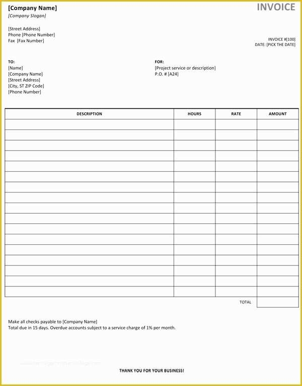 Free Printable Auto Repair Invoice Template Of Sample Invoice Template 