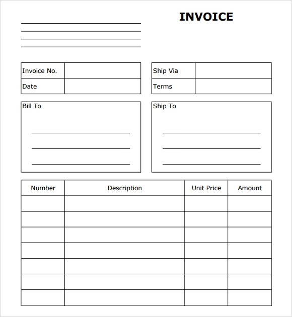 Free Printable Billing Invoice Forms Printable Forms Free Online