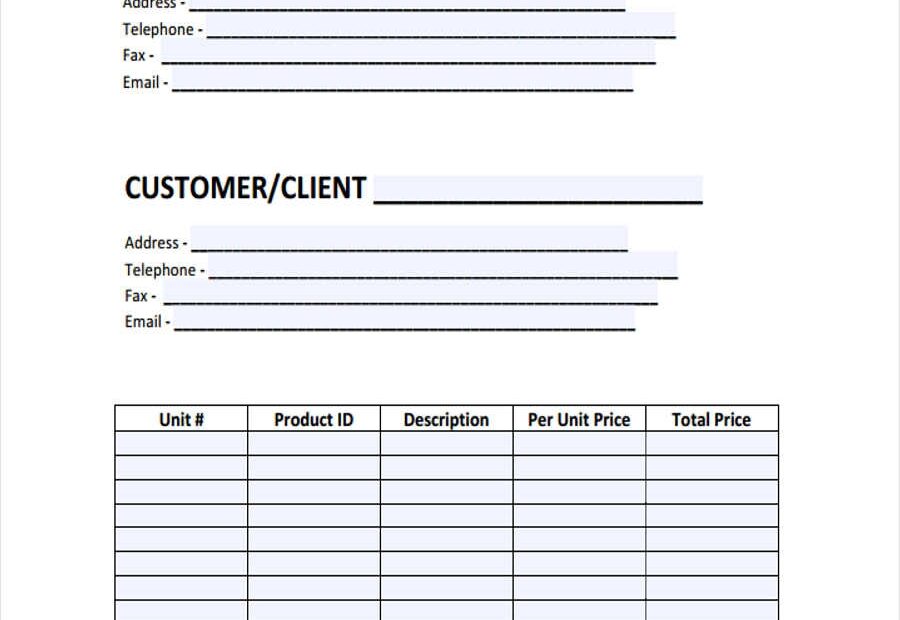 Free Printable Billing Invoice Forms Printable Forms Free Online