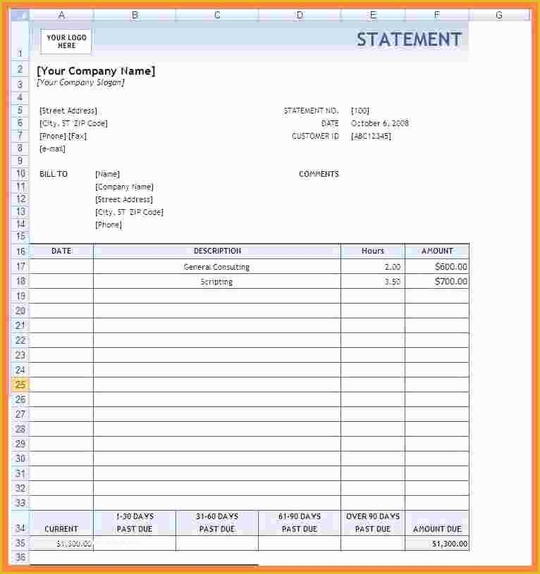 Free Printable Billing Statement Template Of Blank Invoice Statement 