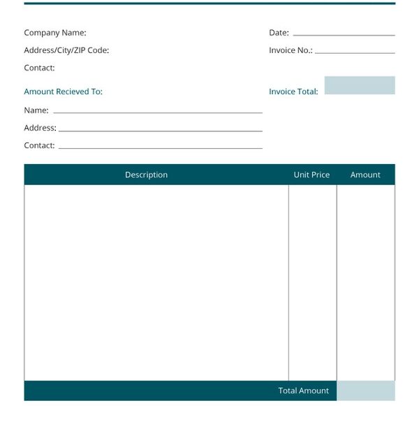 Free Printable Blank Invoice Template Printable Templates