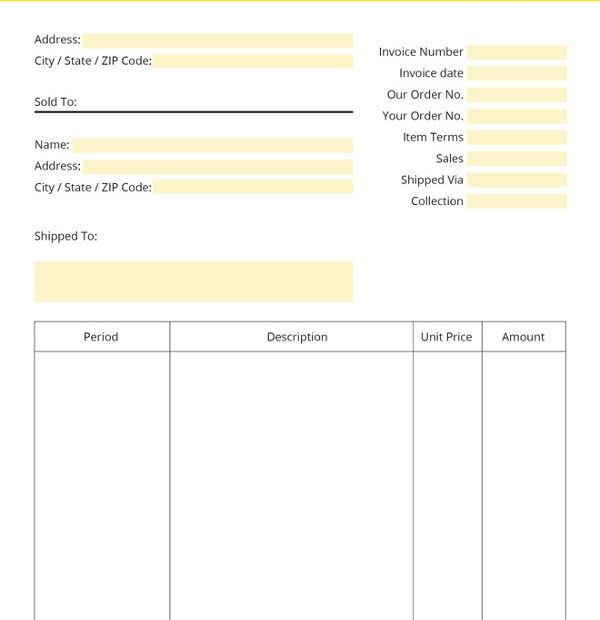 Free Printable Business Invoice Forms Printable Forms Free Online