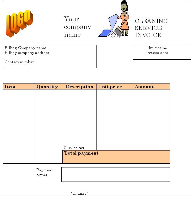 Free Printable Cleaning Invoice Template Printable Templates