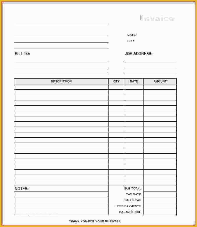 Free Printable Construction Invoice Template Of Construction Invoice 