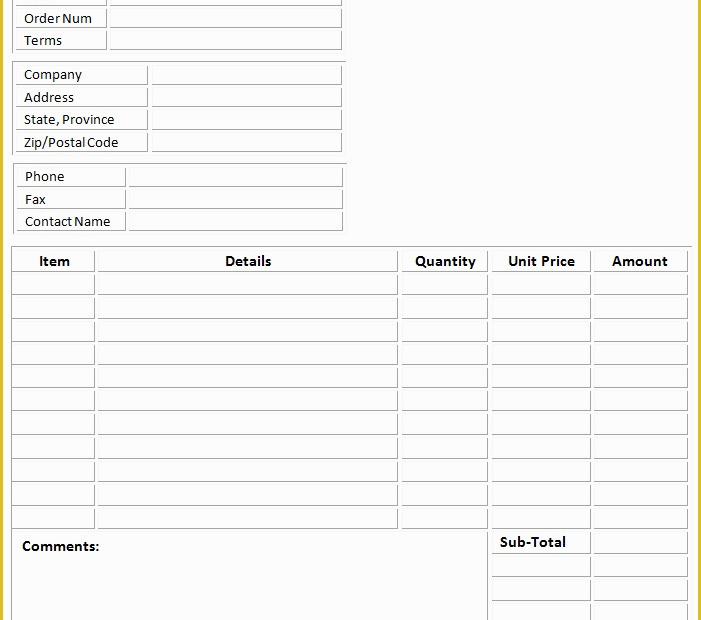 Free Printable Construction Invoice Template Of Invoice Templates