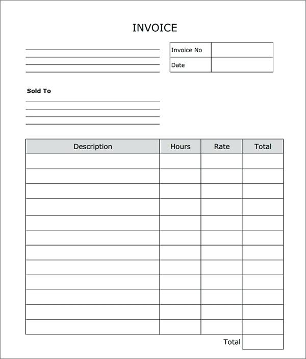 Free Printable Contractor Invoice Forms Printable Forms Free Online