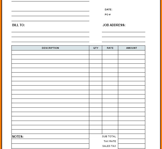 Free Printable Contractor Invoice Template Printable Templates