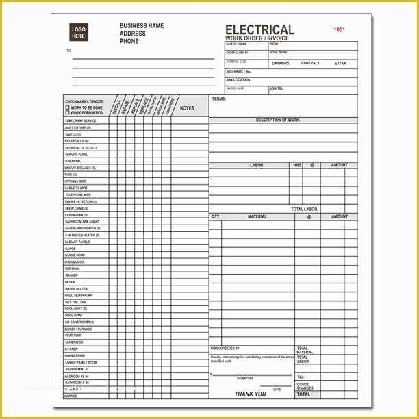 Free Printable Electrical Invoices Freaksasse