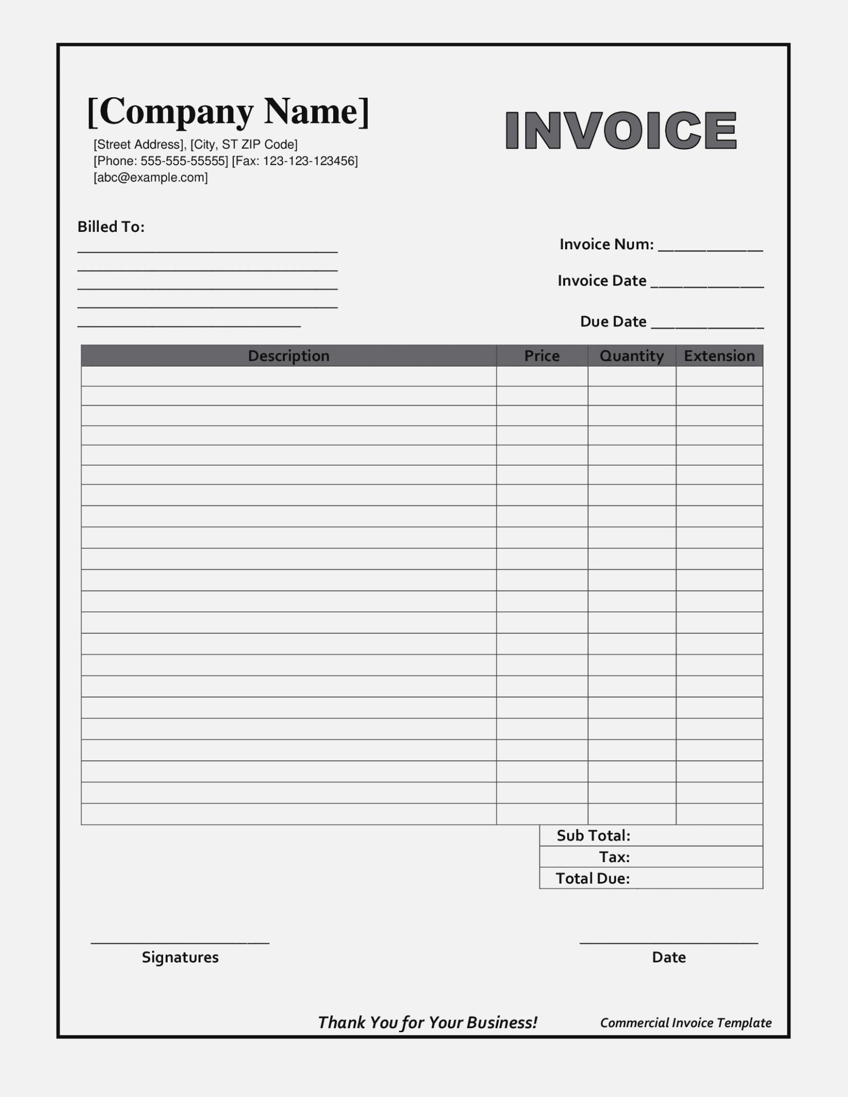 Free Printable Fleamarket Invoice Form Printable Forms Free Online