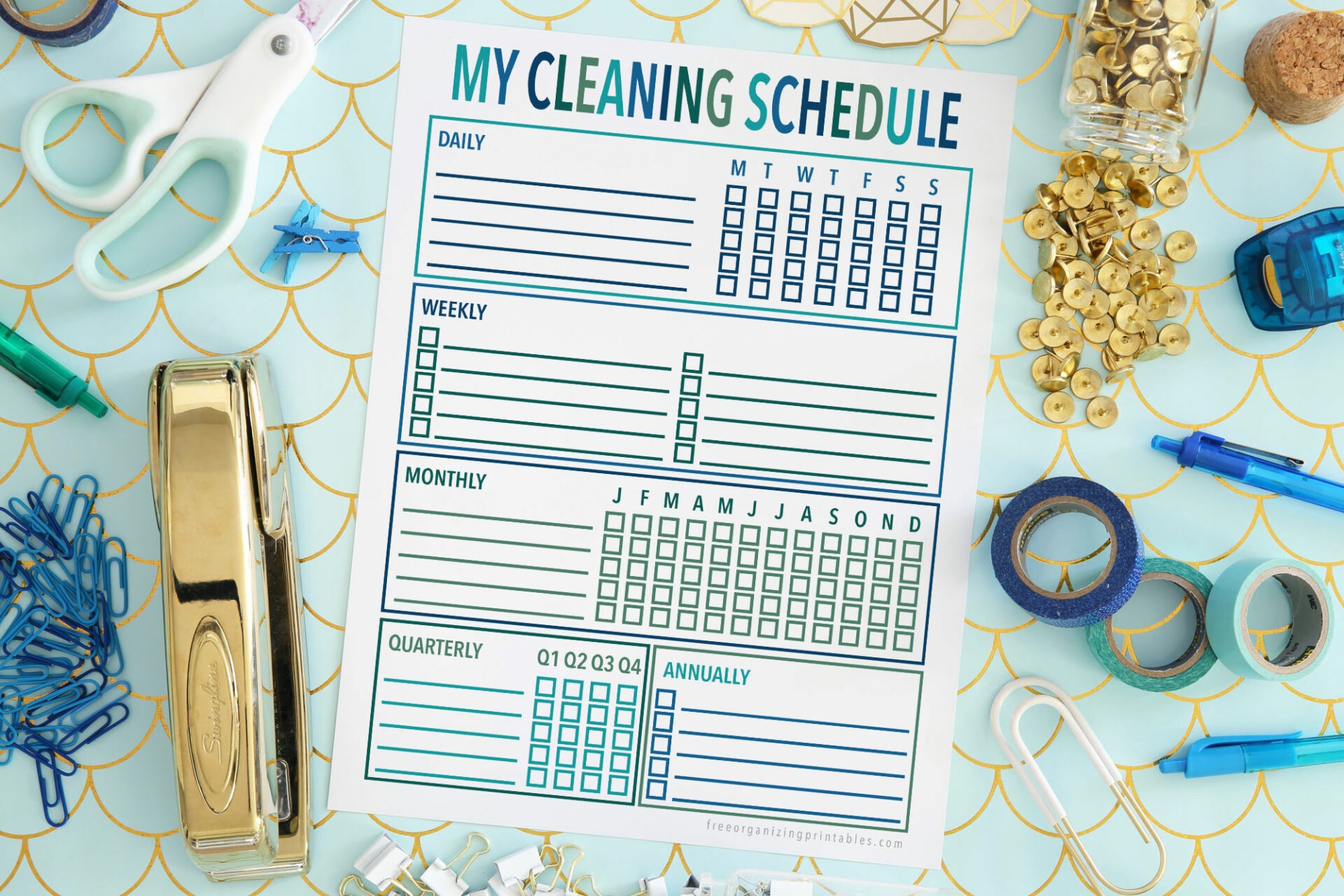 Free Printable House Cleaning Schedule Cleaning Checklist