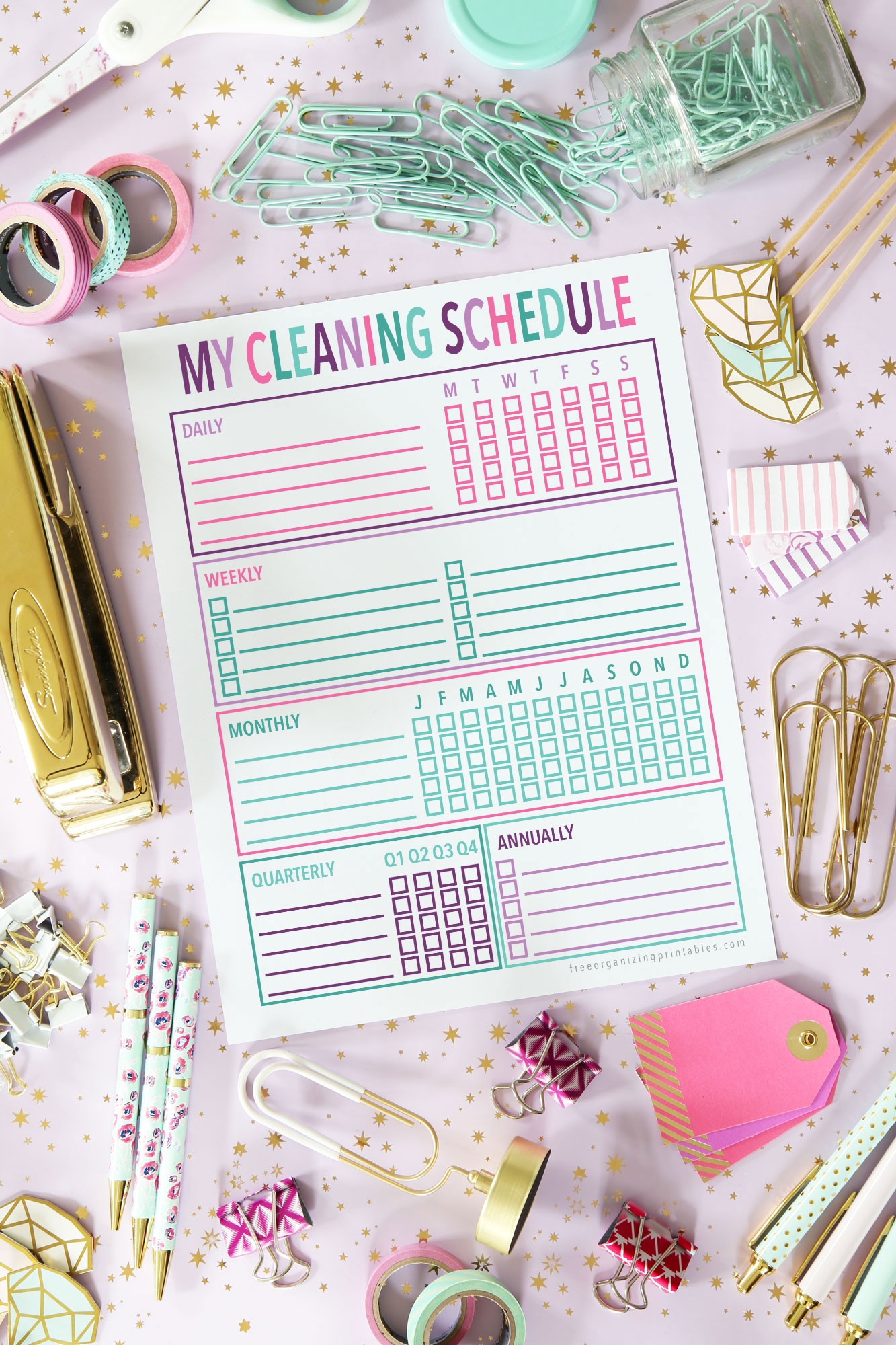 Free Printable House Cleaning Schedule Cleaning Checklist