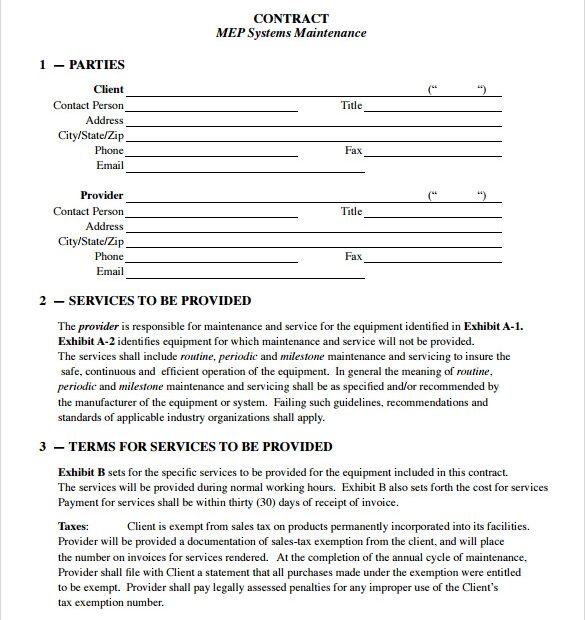 Free Printable Hvac Invoice Template Bigfiko