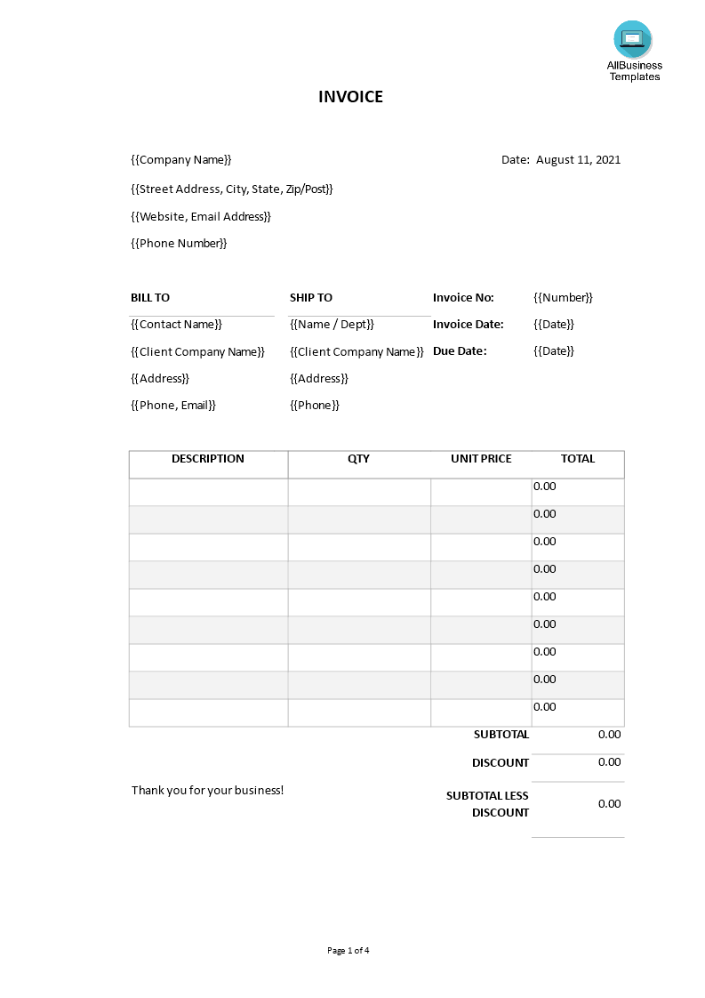 Free Printable Invoice Copy Anax Gastdowntown