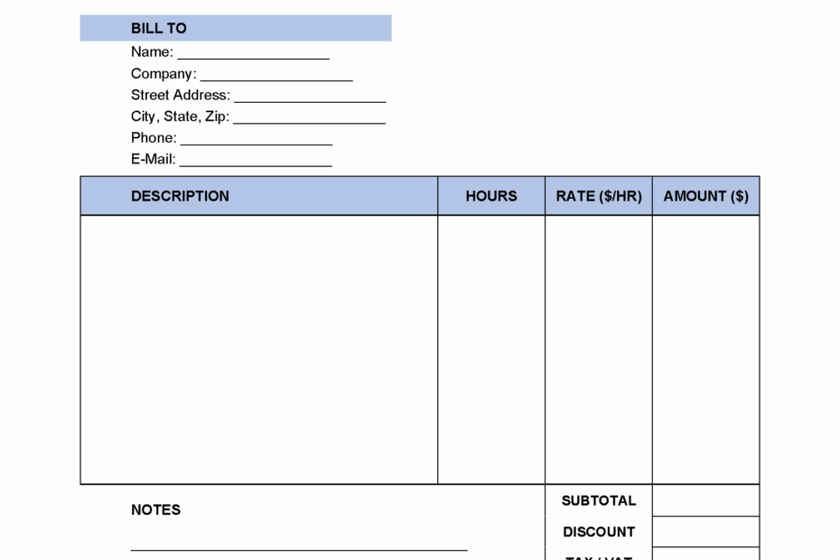 Free Printable Invoice Template Self Employed Printable Forms Free Online