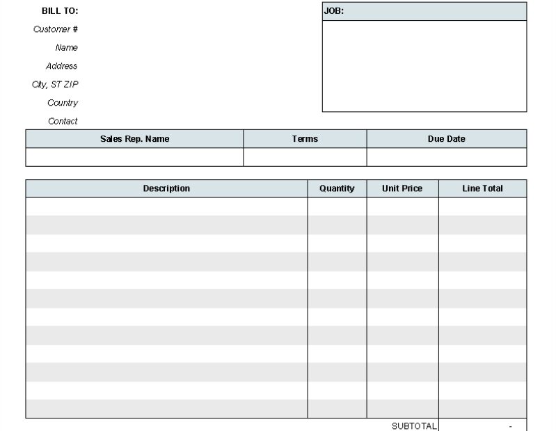 Free Printable Invoice Template Uk All You Need To Start Printing Your