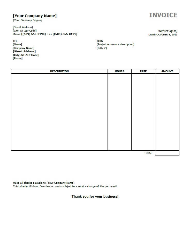 Free Printable Invoice Template Uk All You Need To Start Printing Your 