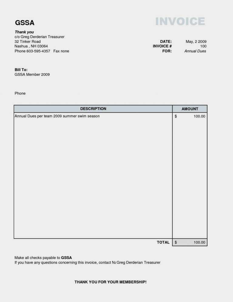  Free Printable Invoice Template Word Templateral With Regard To 