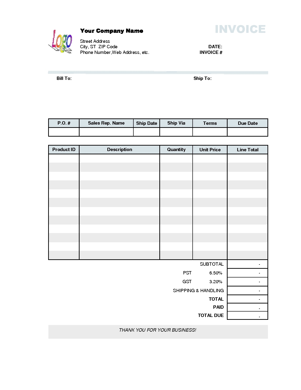 Free Printable Invoices Alarmkool