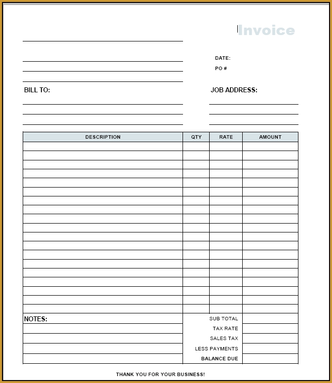 Free Printable Invoices Pdf Template Business PSD Excel Word PDF