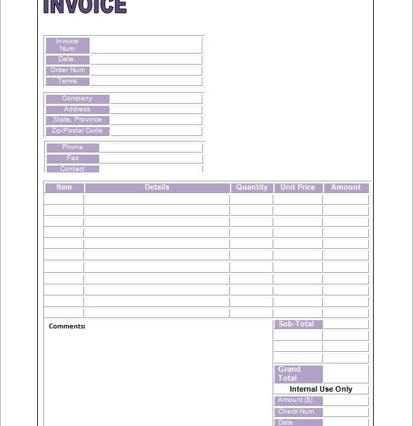 Free Printable Invoices Templates Blank Printable Receipt Template