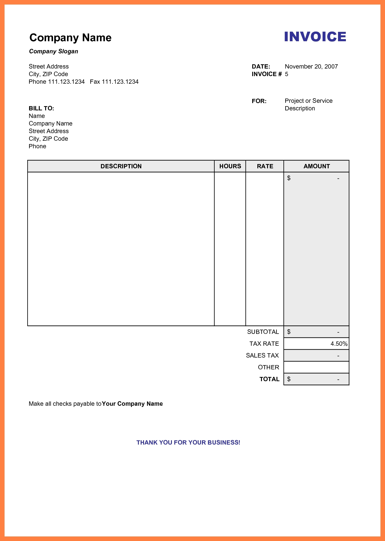 Free Printable Invoices Uk Printable Templates
