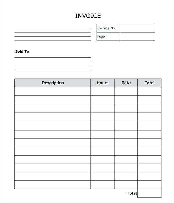 Free Printable Labor Invoice