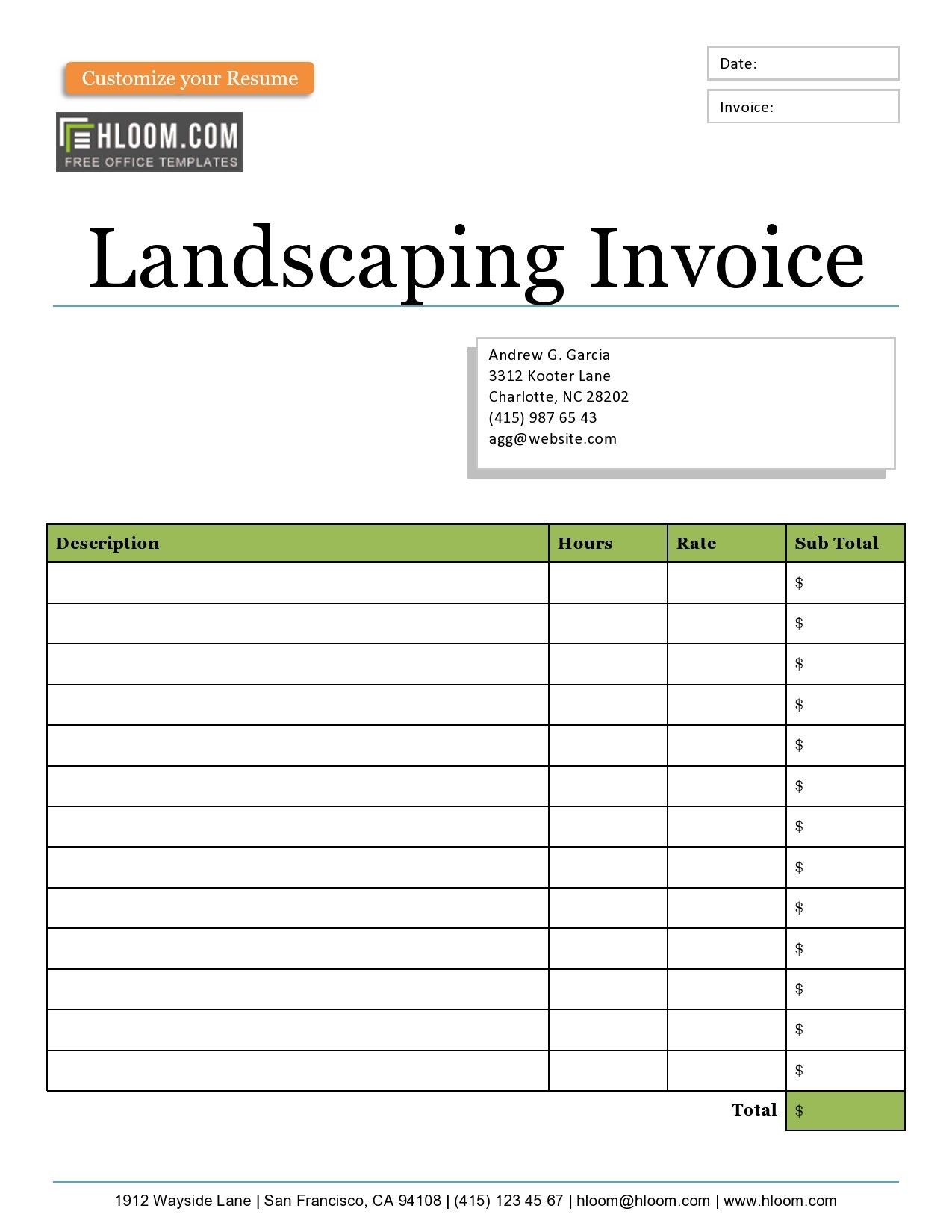 Free Printable Lawn Care Invoices Free Printables Hub