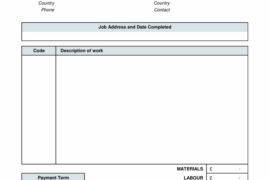 Free Printable Plumbing Invoice Web A Printable Invoice For Use By A