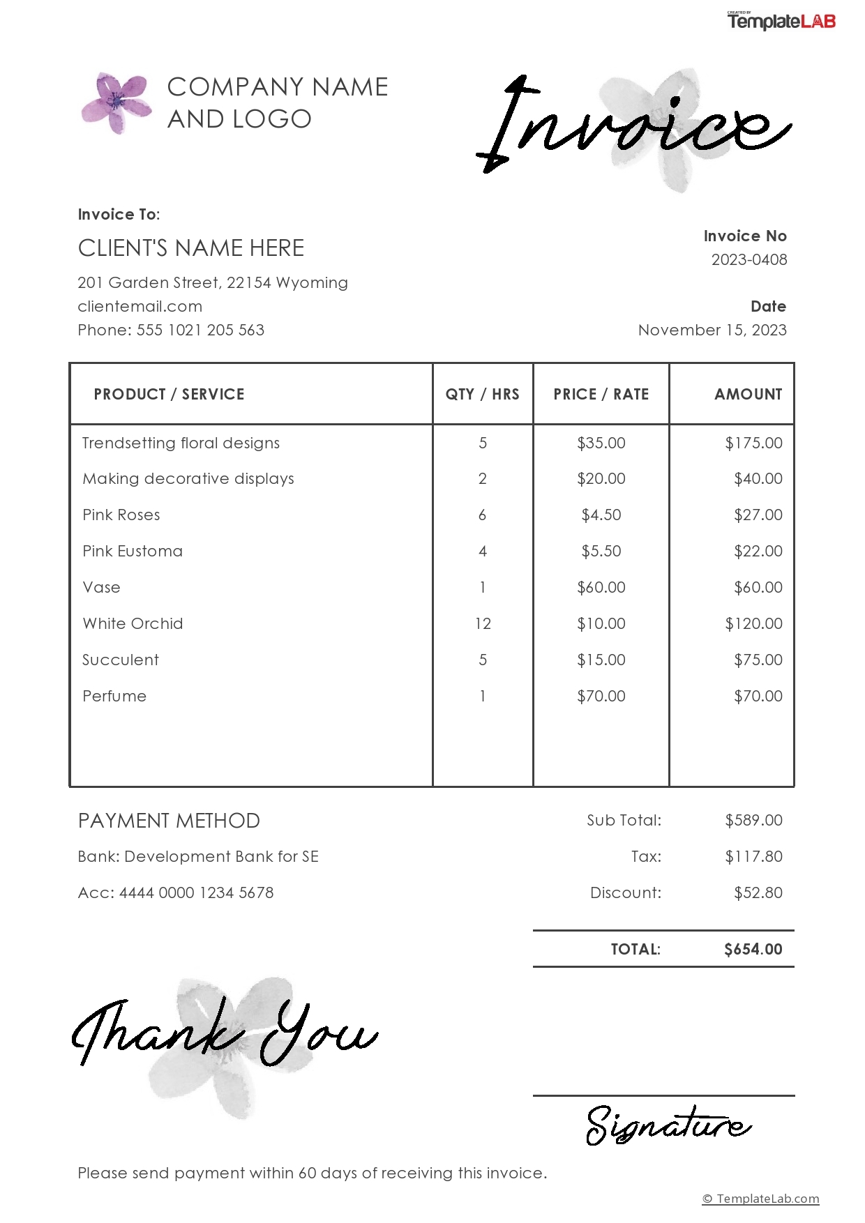 Free Printable Professional Invoice Templates To Customize Canva 