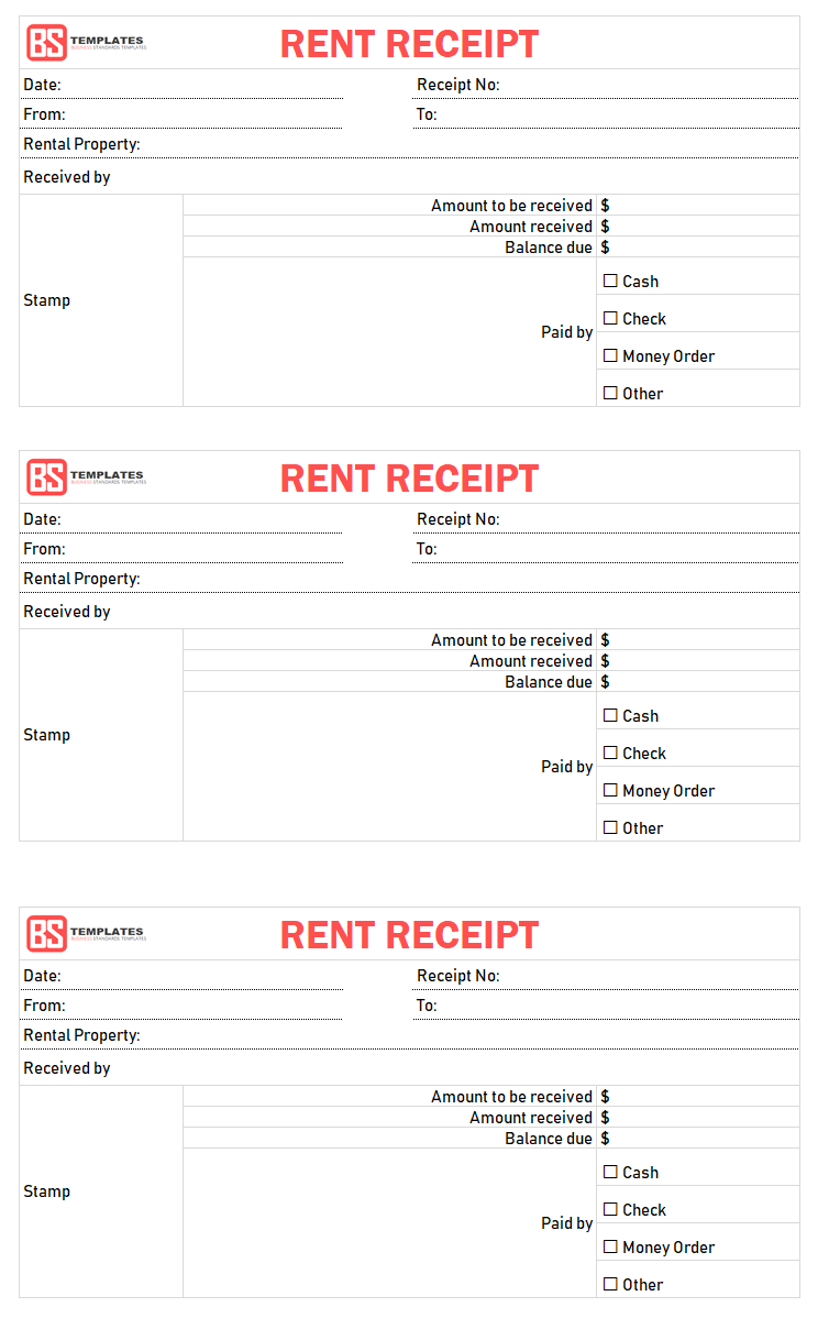 Free Printable Rent Receipts Forms Printable Forms Free Online