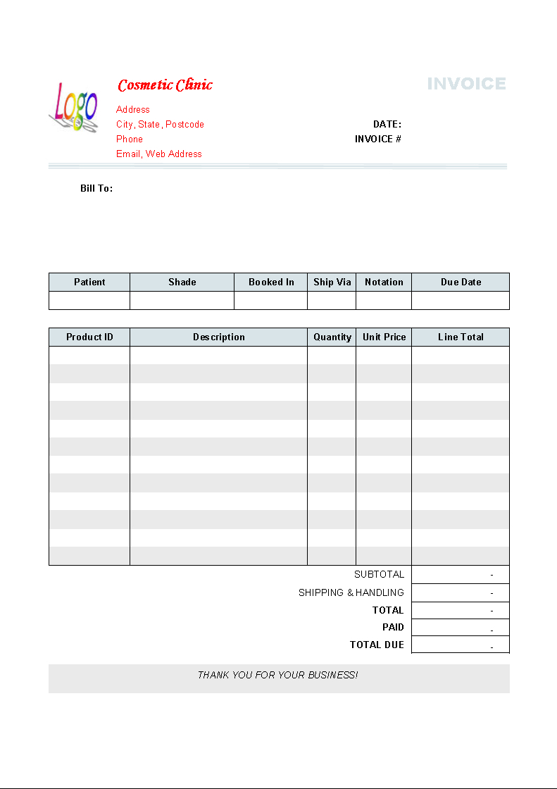 Free Printable Service Invoice Template Free Lawn Service In 