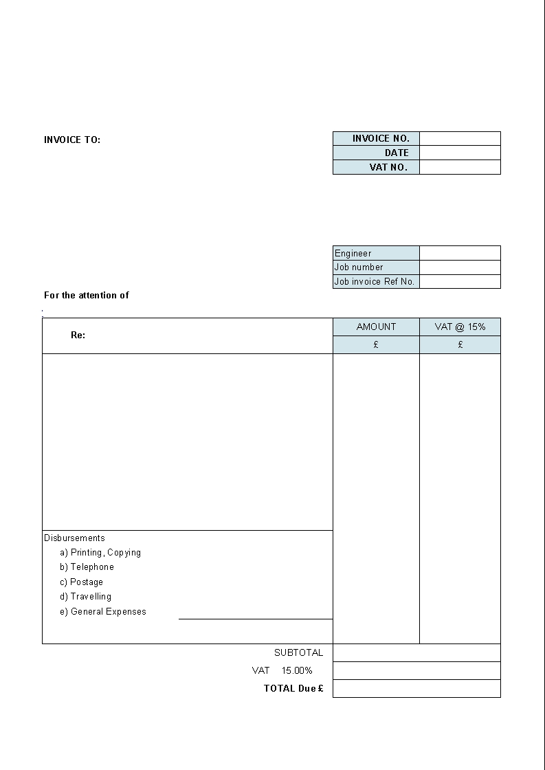 Free Printable Simple Invoice Form Printable Forms Free Online