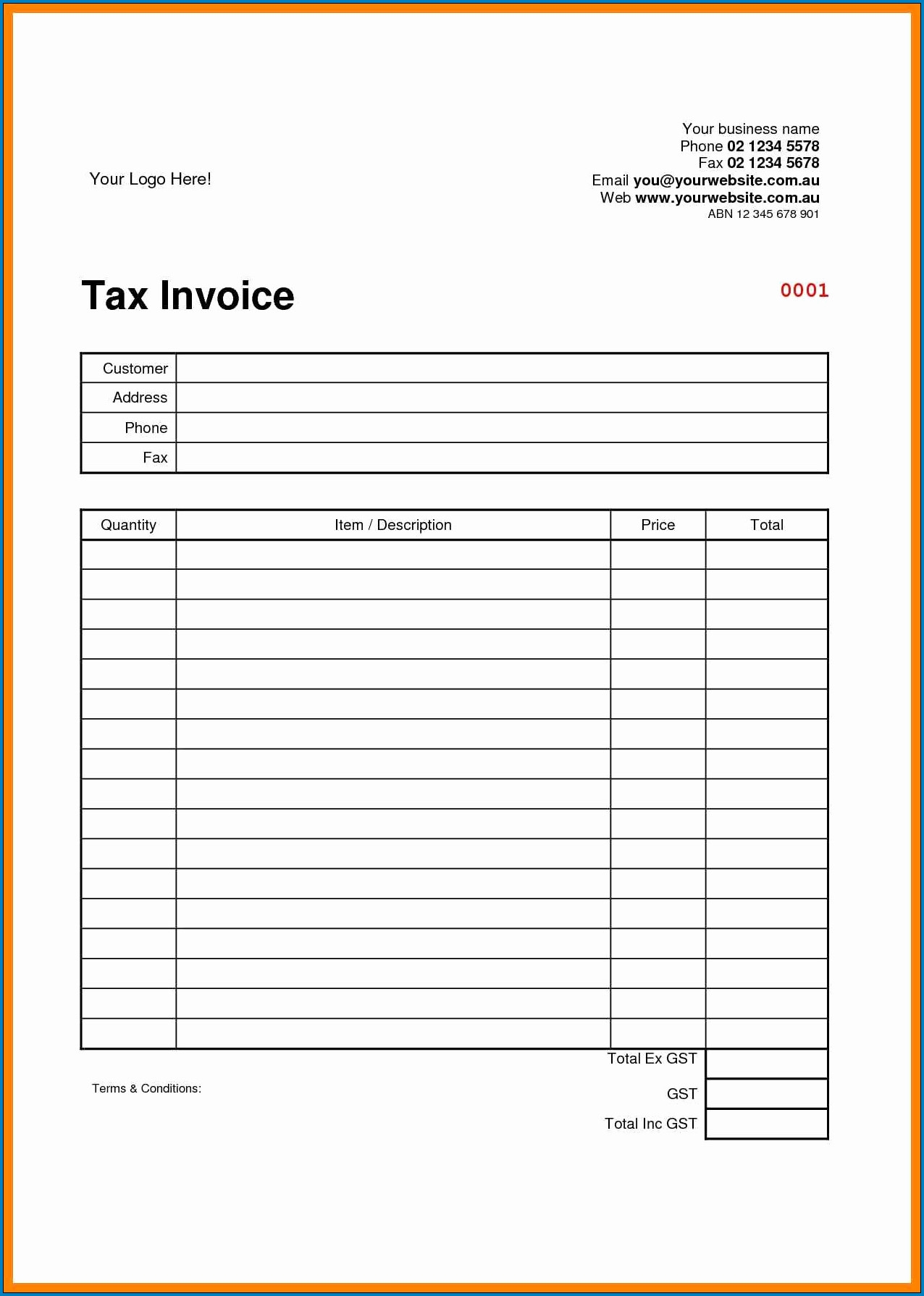  Free Printable Simple Invoice Template Templateral Inside Free Bill 