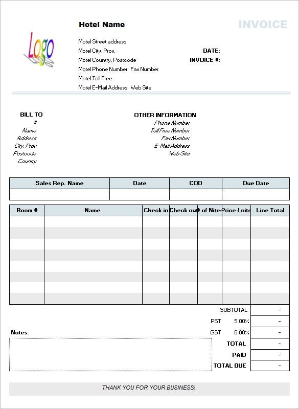 Free Printable Work Invoice Forms For Wordperfect Printable Forms 