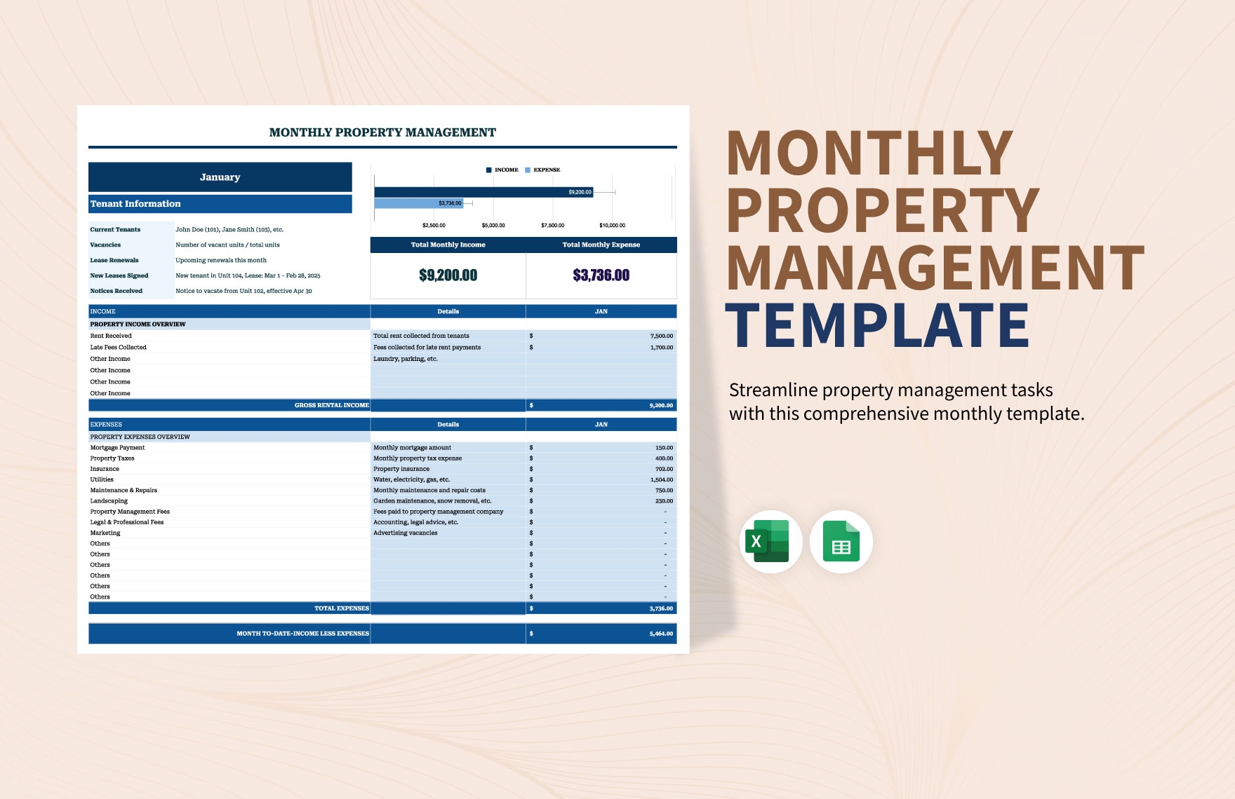 FREE Property Management Templates Download In Excel Google Sheets