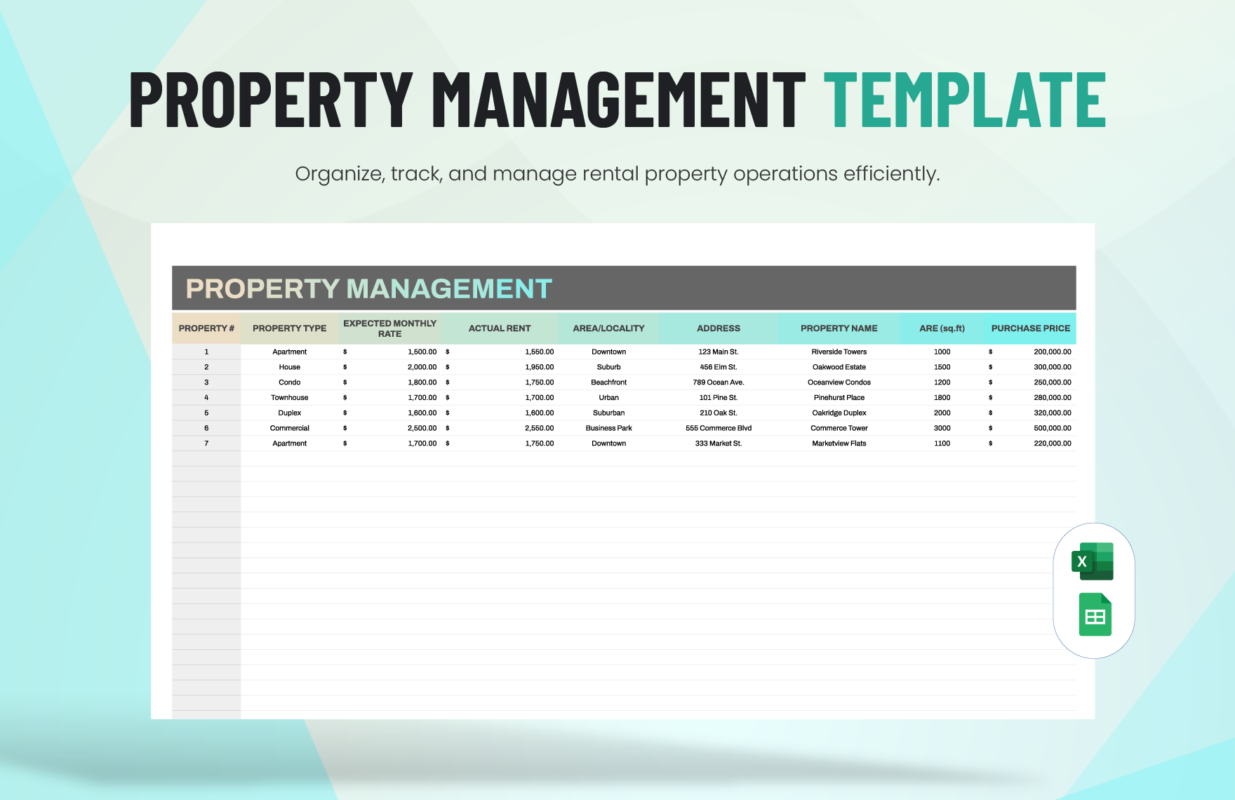 FREE Property Management Templates Download In Excel Google Sheets
