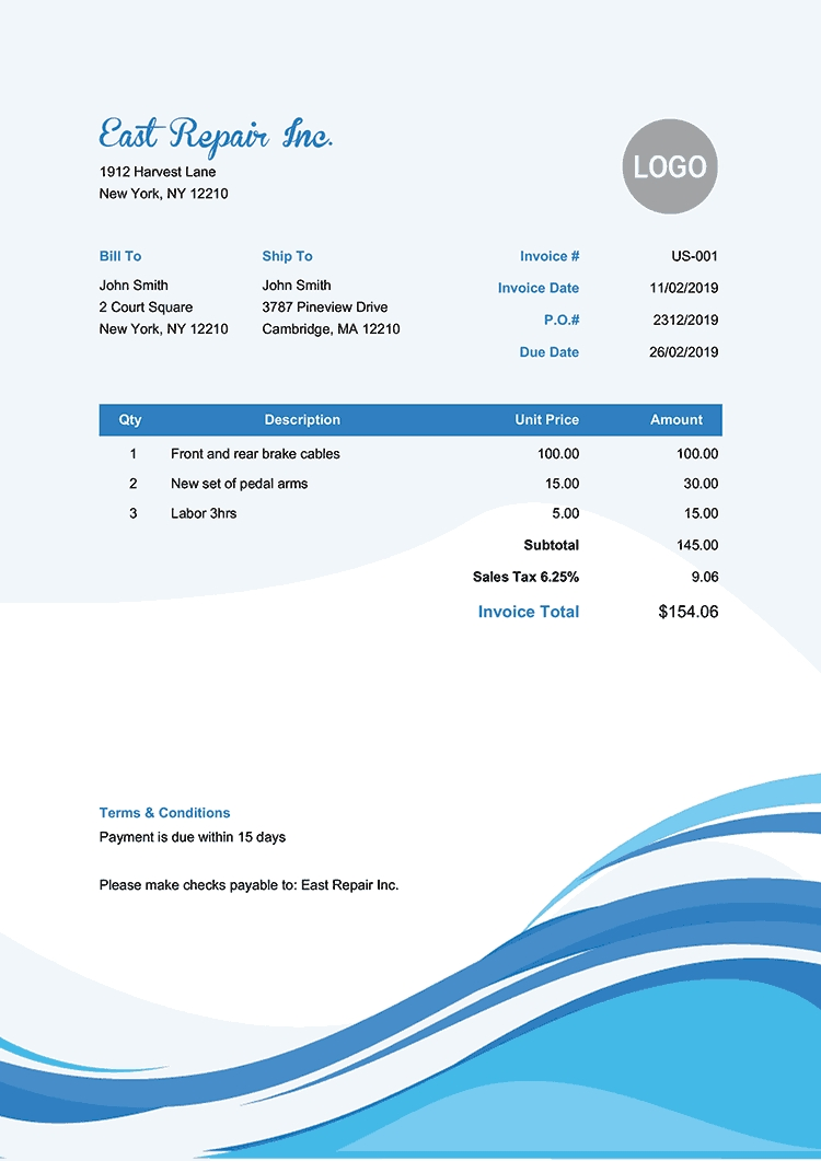 Free Safe Editable Invoice Template Printable Invoice Template Ideas