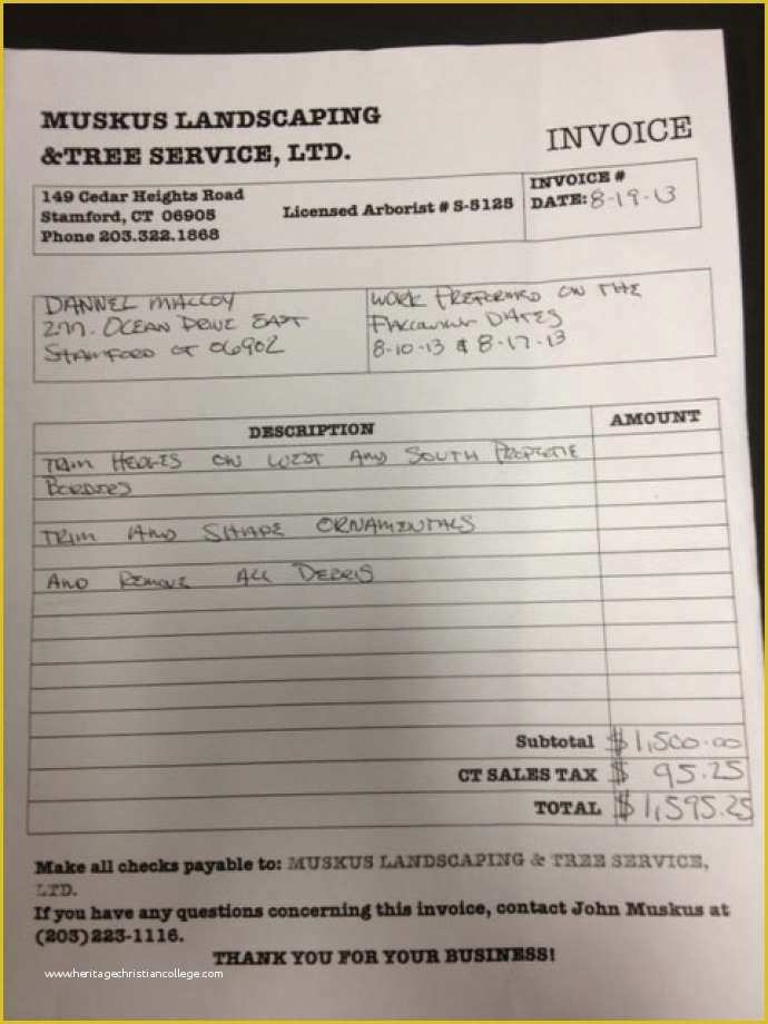 Free Tree Service Invoice Template Of Free Template Estimate Invoice 