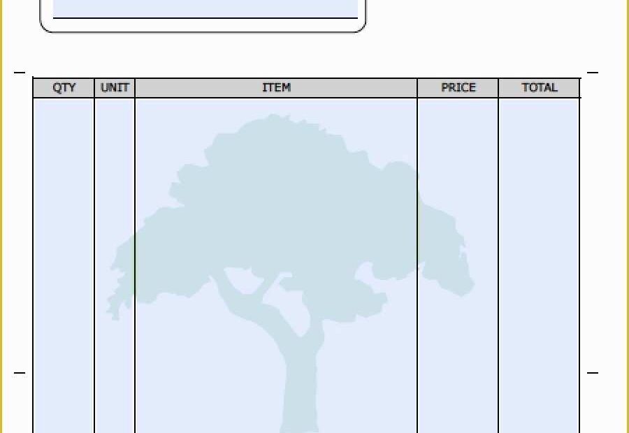 Free Tree Service Invoice Template Of Tree Service Invoice Template