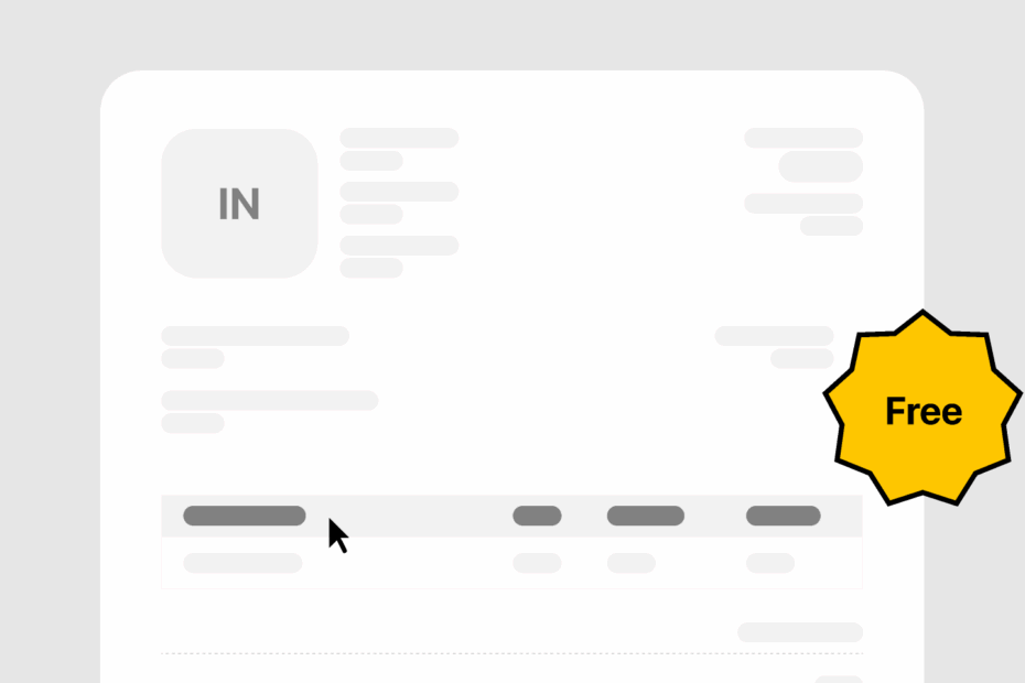 Free Usable Invoice Figma