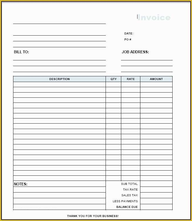 Generic Invoice Printable