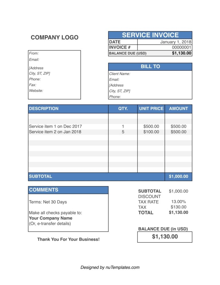 Handyman Invoice Template Handyman Invoices NuTemplates Fillable Form 